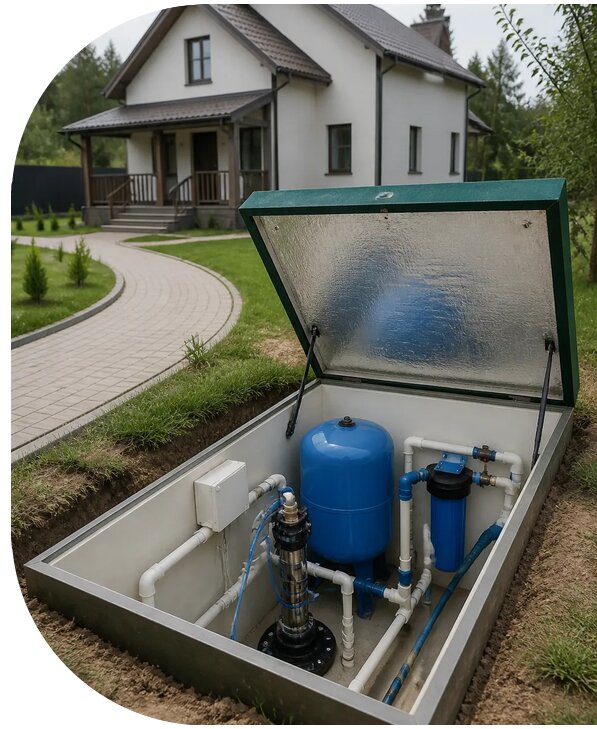 Автономное водоснабжение дома в Лесосибирске от 156225 р. | АПаруса-Лсс