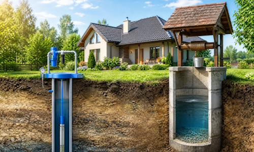Автономное водоснабжение загородного дома Лесосибирск: скважина или колодец